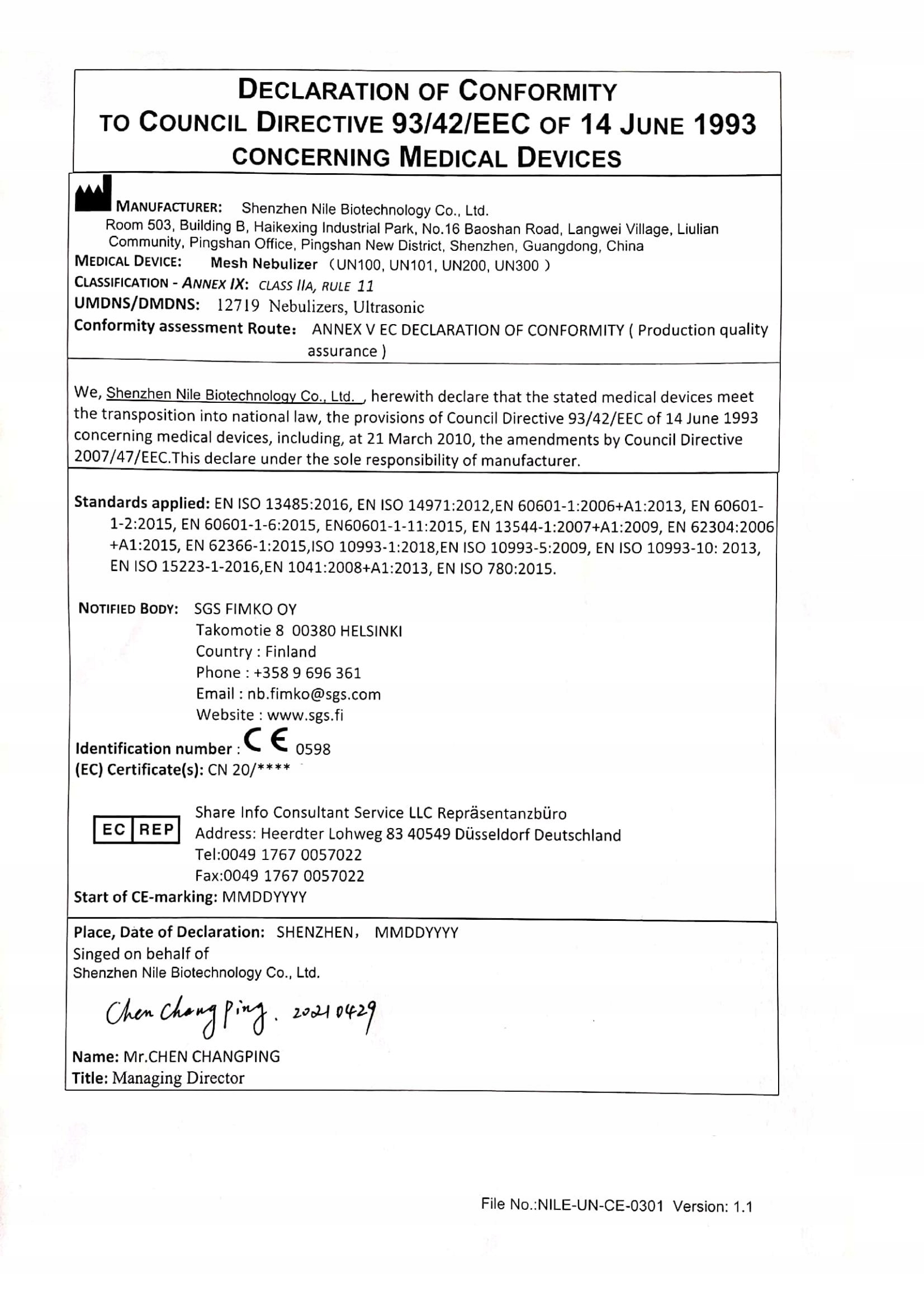 Certyfikowany Inhalator MESH Nebulizer Przenośny Pojemność zbiornika na lek 10 ml