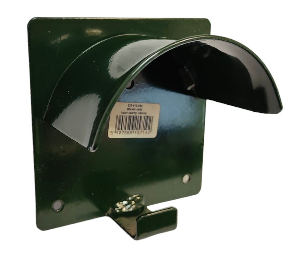 WIESZAK NA UZDĘ POMELAC DLA KONIA ZIELONY METALOWY UWIĄZ