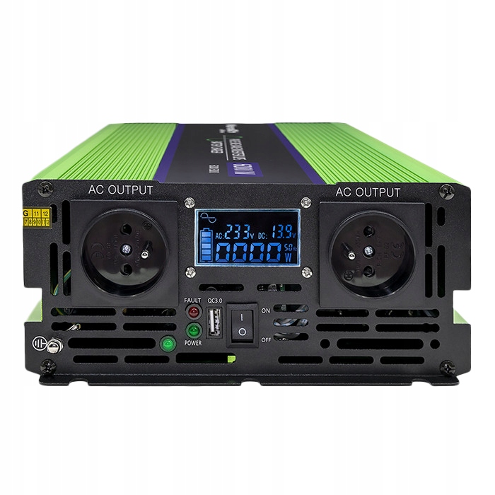 PRZETWORNICA NAPIĘCIA QOLTEC 12V-230V Z FUNKCJĄ UPS 2000/4000W SINUS 150AH Marka Qoltec