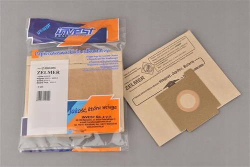 Zestaw Worków Odkurzacza Zelmer 3000 Bez Filtr