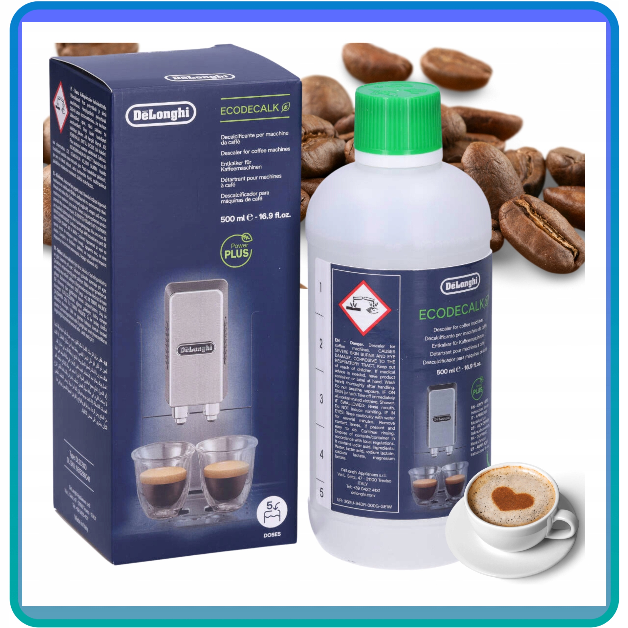 ODKAMIENIACZ do ekspresu DeLonghi EcoDecalk DLSC500 500ml ORYGINALNY Marka De'Longhi