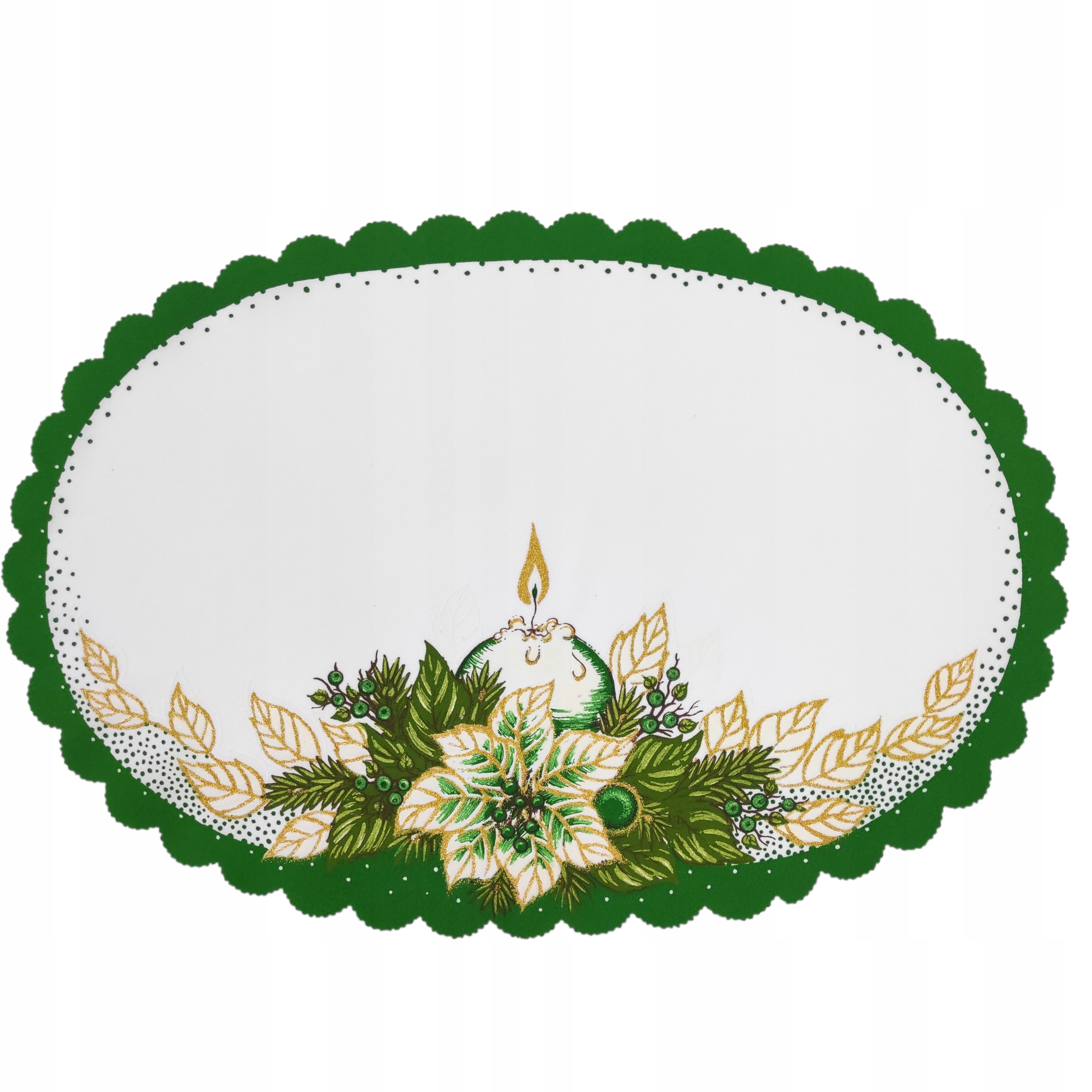 

Serwetka świąteczna 32 x 48 cm Stroik zielona