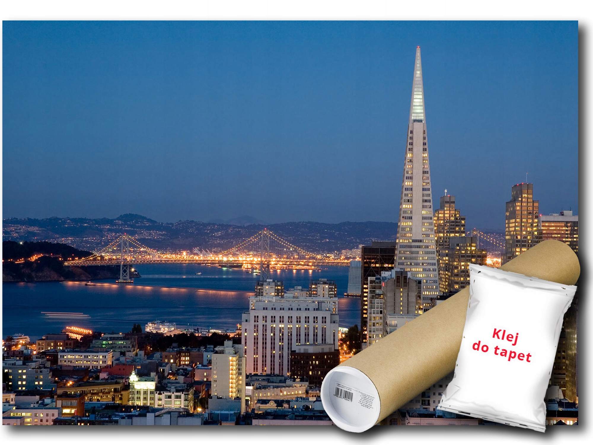 Vinylová Fototapeta San Francisco Město Večer Světla Pohled 416x254