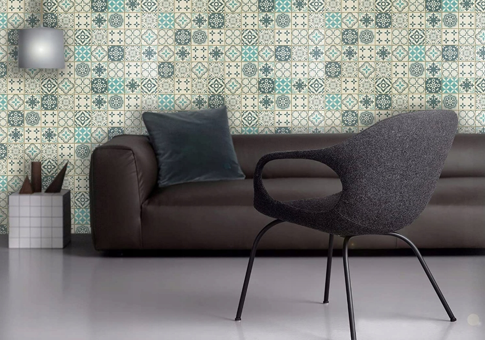 Patchwork panele ścienne 3D OKŁADZINA pcv BLUE MAT Materiał tworzywo sztuczne