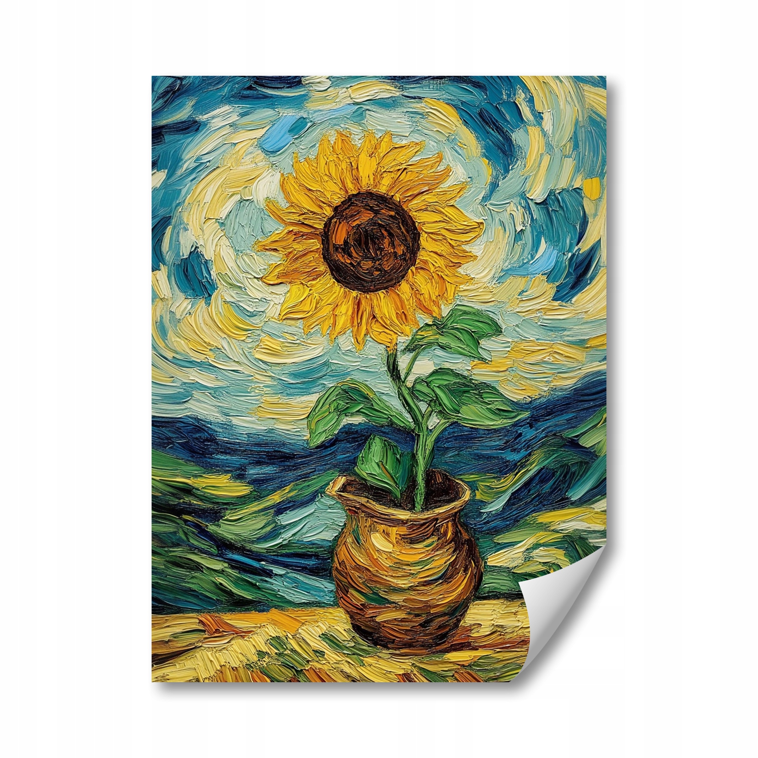 Plakát Dekorace Slunečnicový Květ Van Gogh Styl 75x100