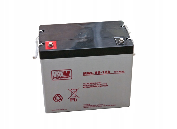 Akumulator Mw Power Mwl 80-12h 12V 80Ah śruba M6