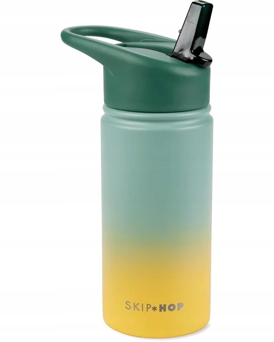 Zeleň ocelová termoláhev Ombre Lahev Na Pití s náustkem 450 ml Skip Hop