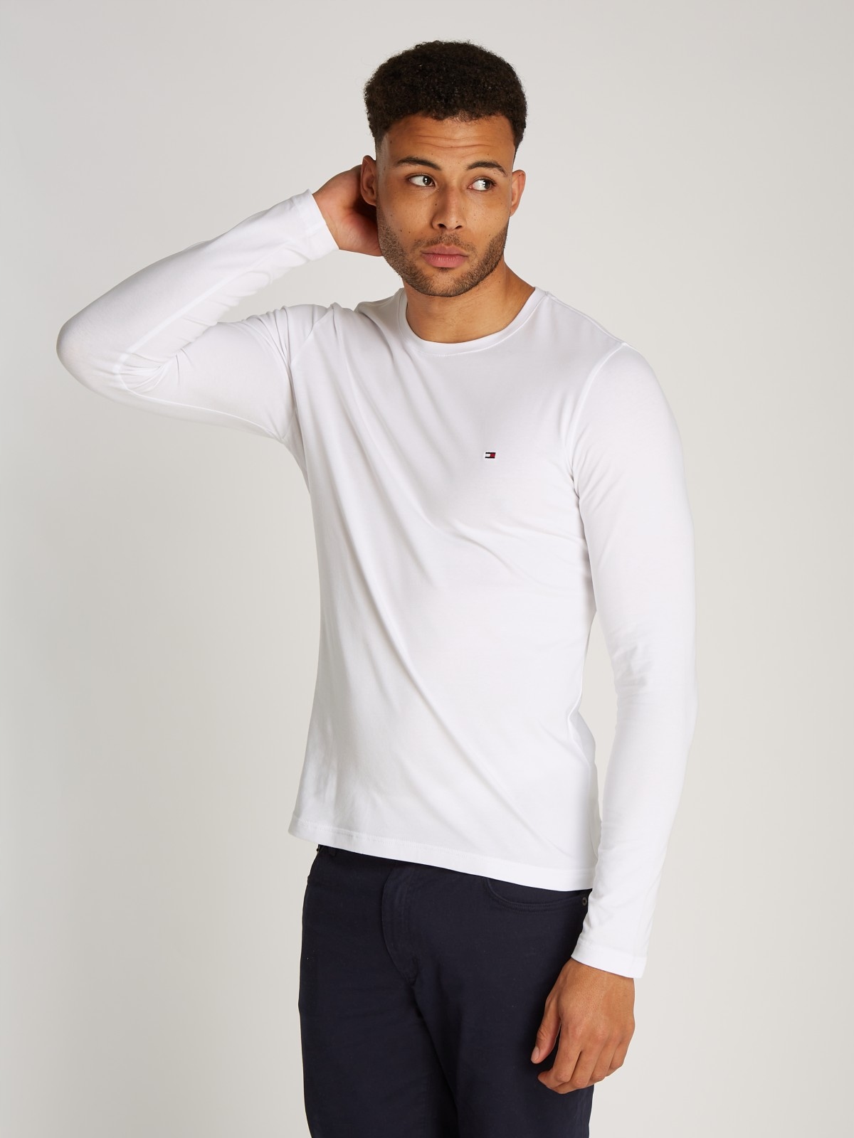 Pánské triko Tommy Hilfiger Stretch Slim Fit Long Sleeve Tee