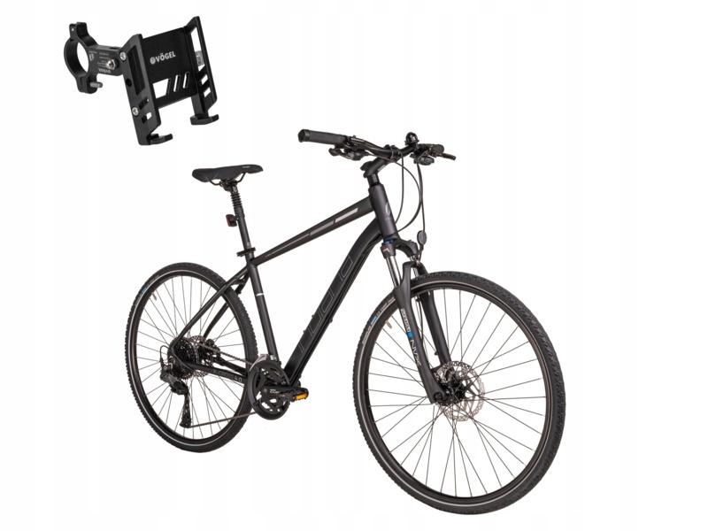 Rower crossowy Indiana X-Cross 4.0 męski Czarny Uchwyt na telefon