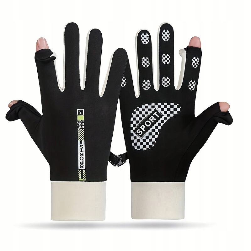 1pair Warm Thick Touch Screen Windproof Cold-proof Driving Gloves