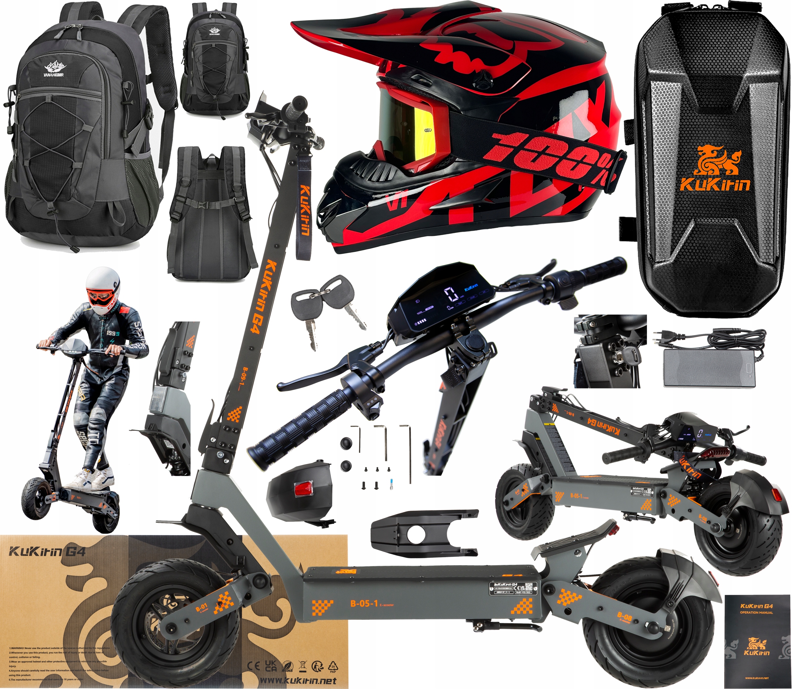 2026 Kukirin G4 Pojazdy elektryczne 2000W 70KM/H 60V 20AH 75KM 11" +Prezent