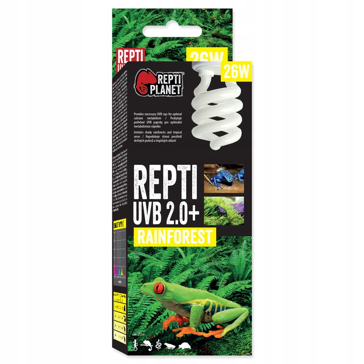 ŻAR&Oacute;WKA UVB 2 26W TERRARIUM REPTI PLANE RAINFOREST