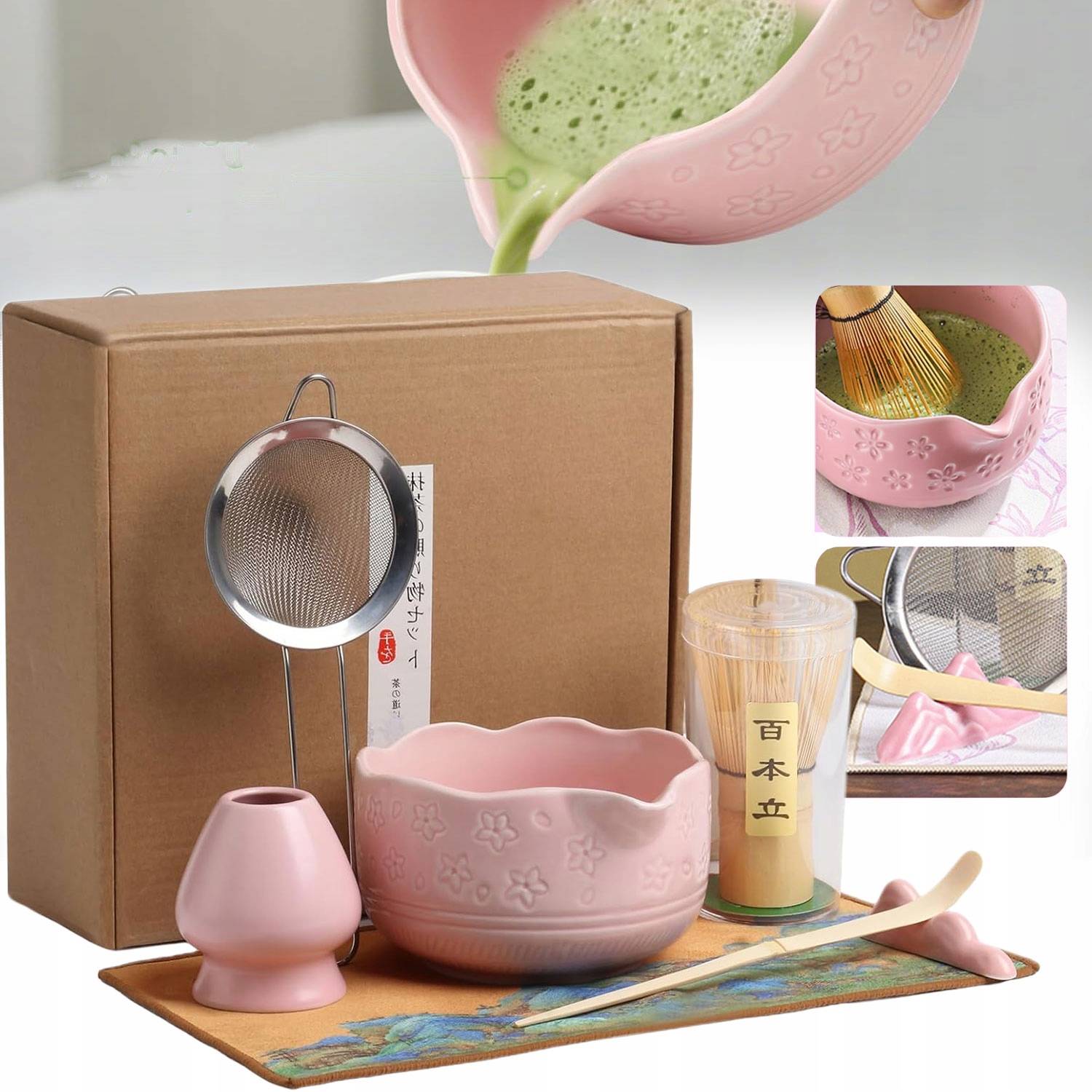 Obřadní Sada Matcha Tradiční Keramická Miska Matcha