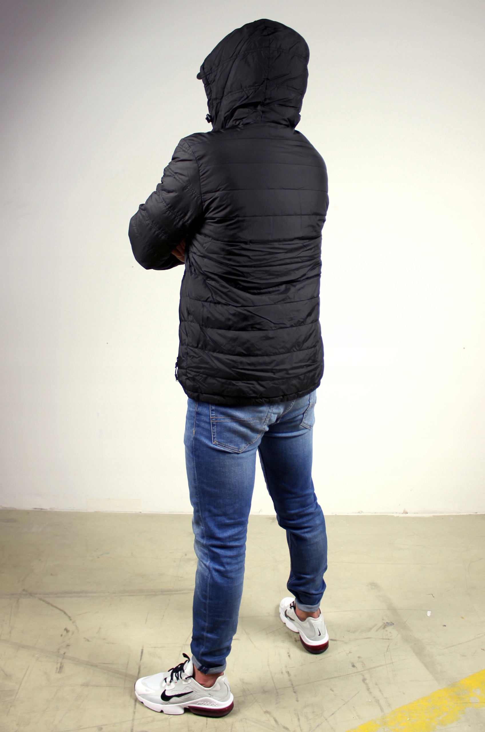 4F ZIMOWA DWUSTRONNA męska kurtka z KAPTUREM czarna zielona CIEPŁA Materiał dominujący poliester