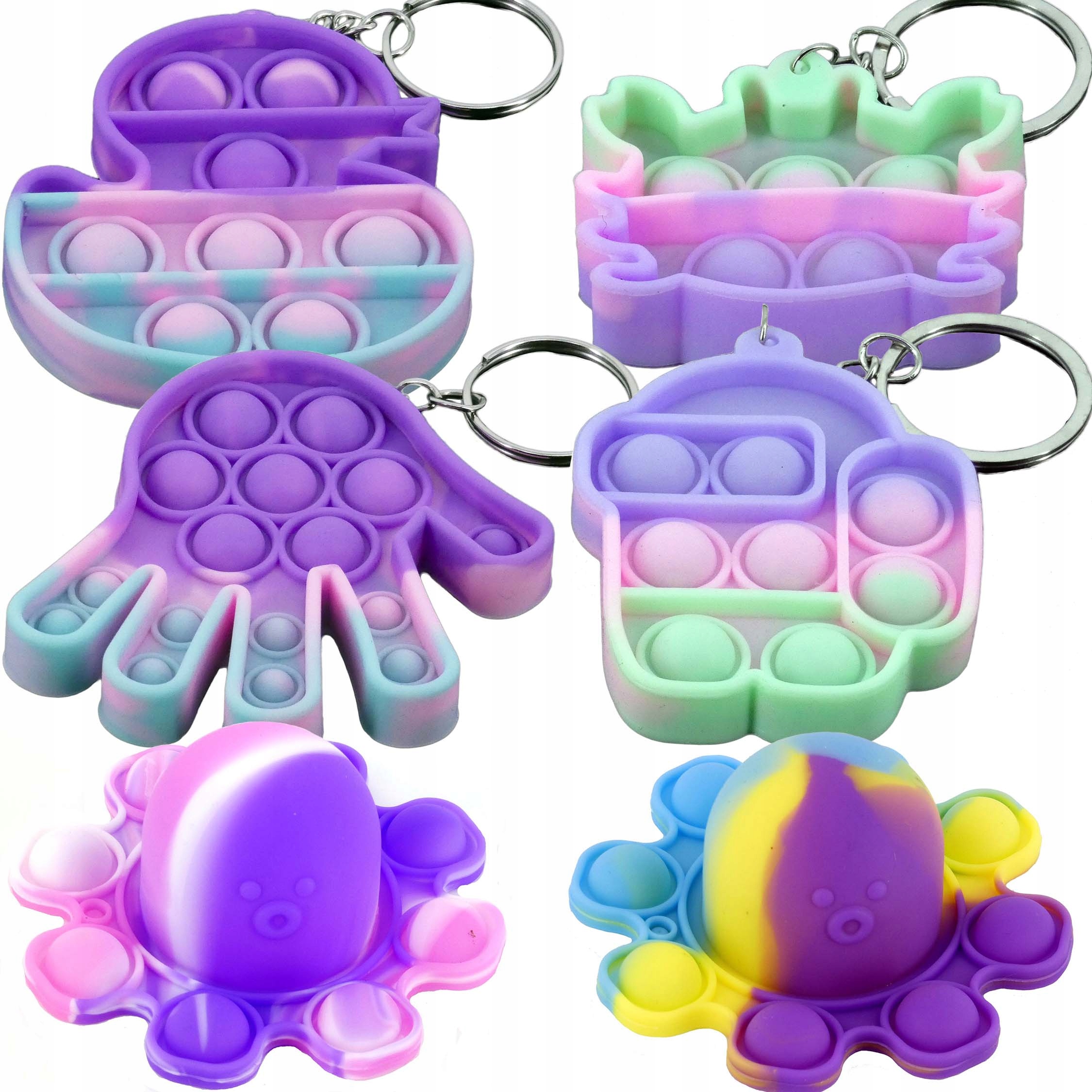 

6x Zestaw Fidget Toys Popit Zabawek Antystresowych