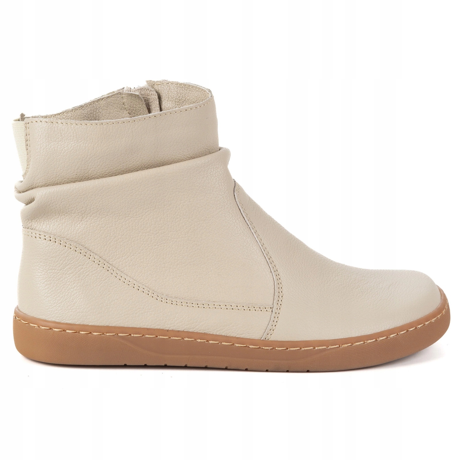 Dámské barefoot boty se zipem, zateplené, 1297, béžové, velikost 39