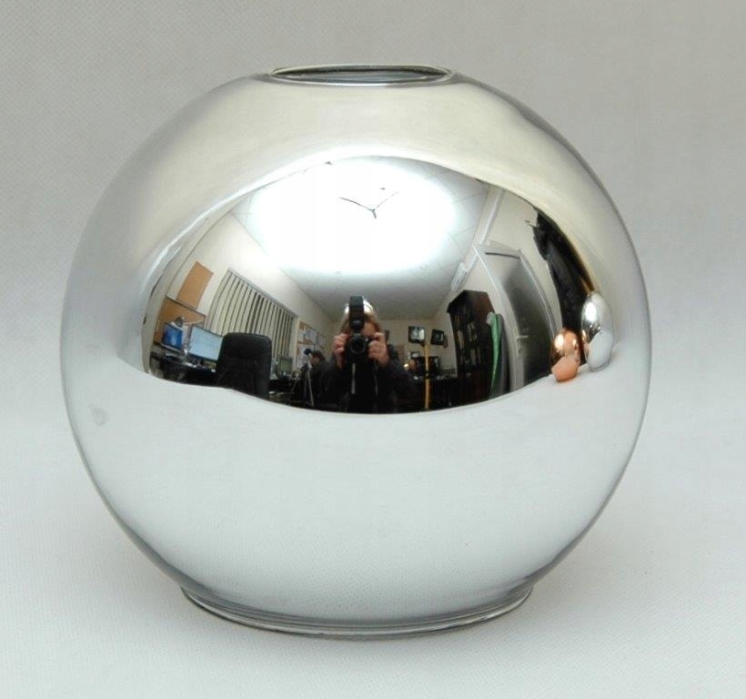 

Klosz szklany kula otwarta chrom 15cm E27,do lamp
