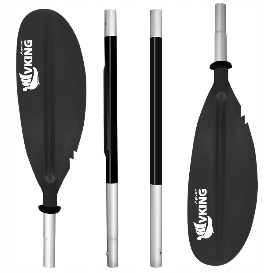 Wiosło packraft kajak składane czteroczęściowe 220 cm regulowane Alu lekkie