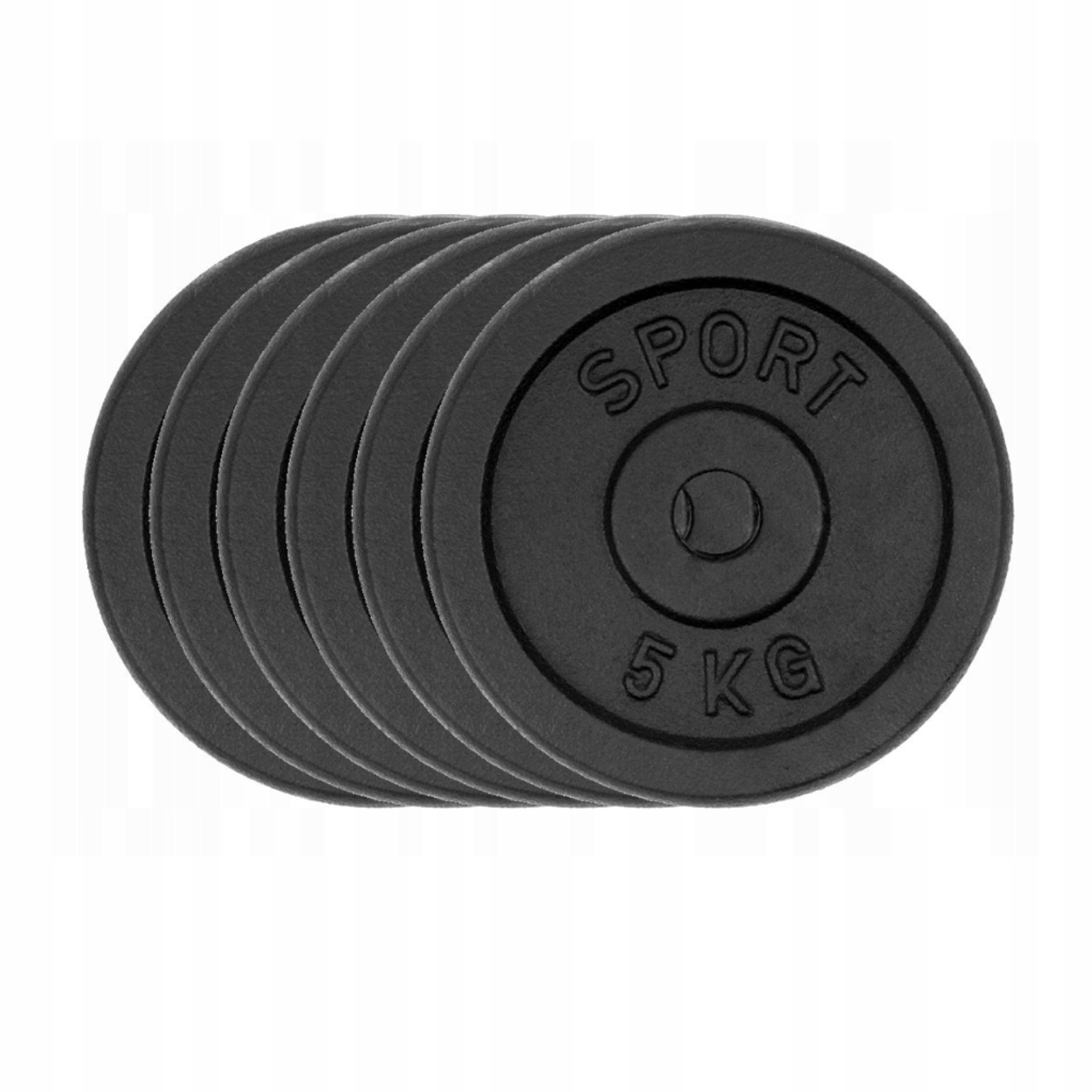 Talerz żeliwny 6x5kg Obciążenie 31mm zestaw 30kg Komplet obciążenia siłowe