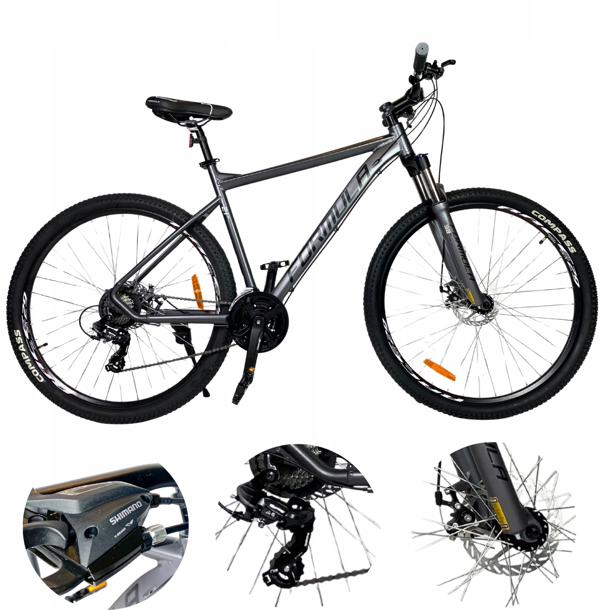 Rower Mtb 29 górski rama 21 cali grafitowy Shimano hamulce tarczowe