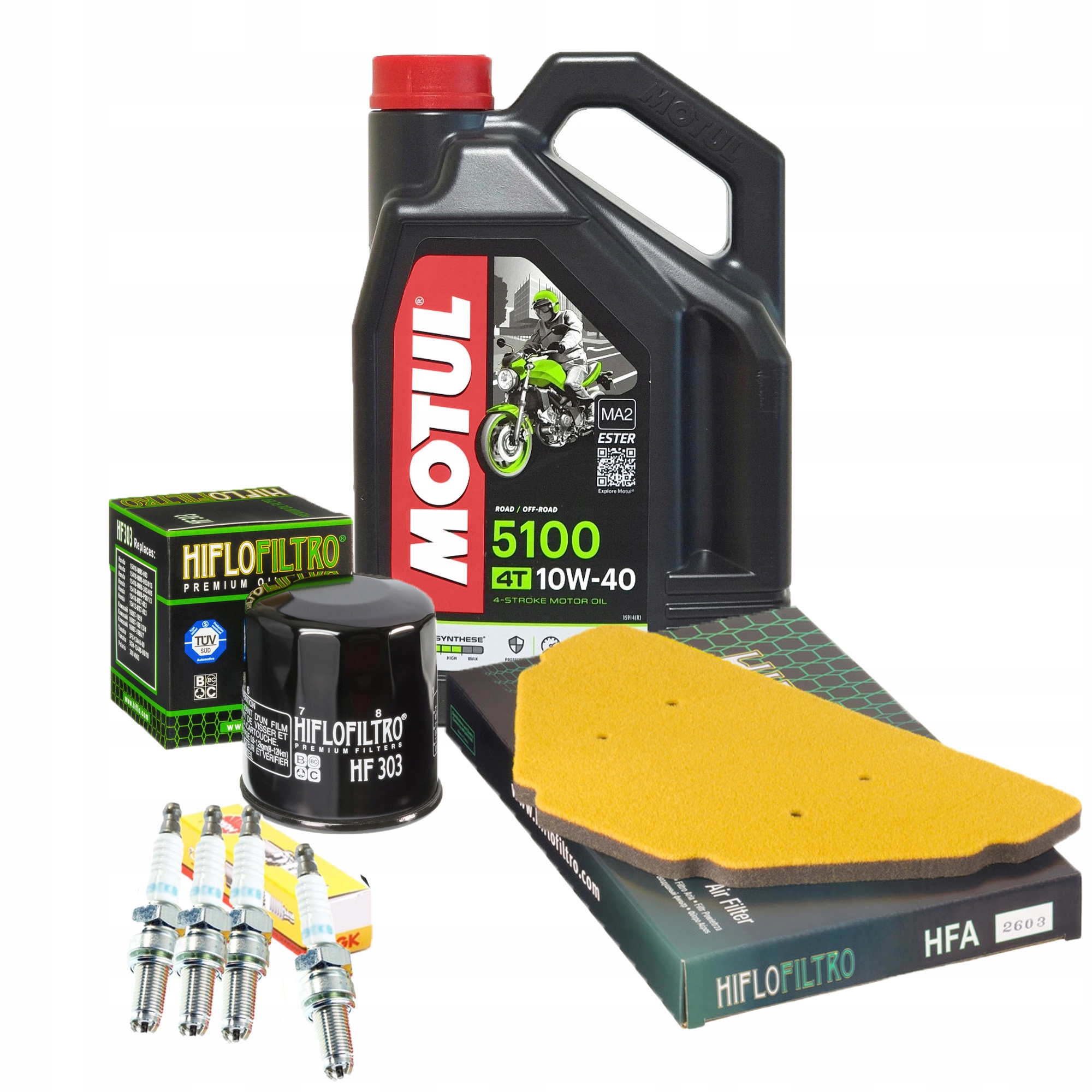 Filtr KAWASAKI ZX6R 95-97r Olej Motul 5100 Świece