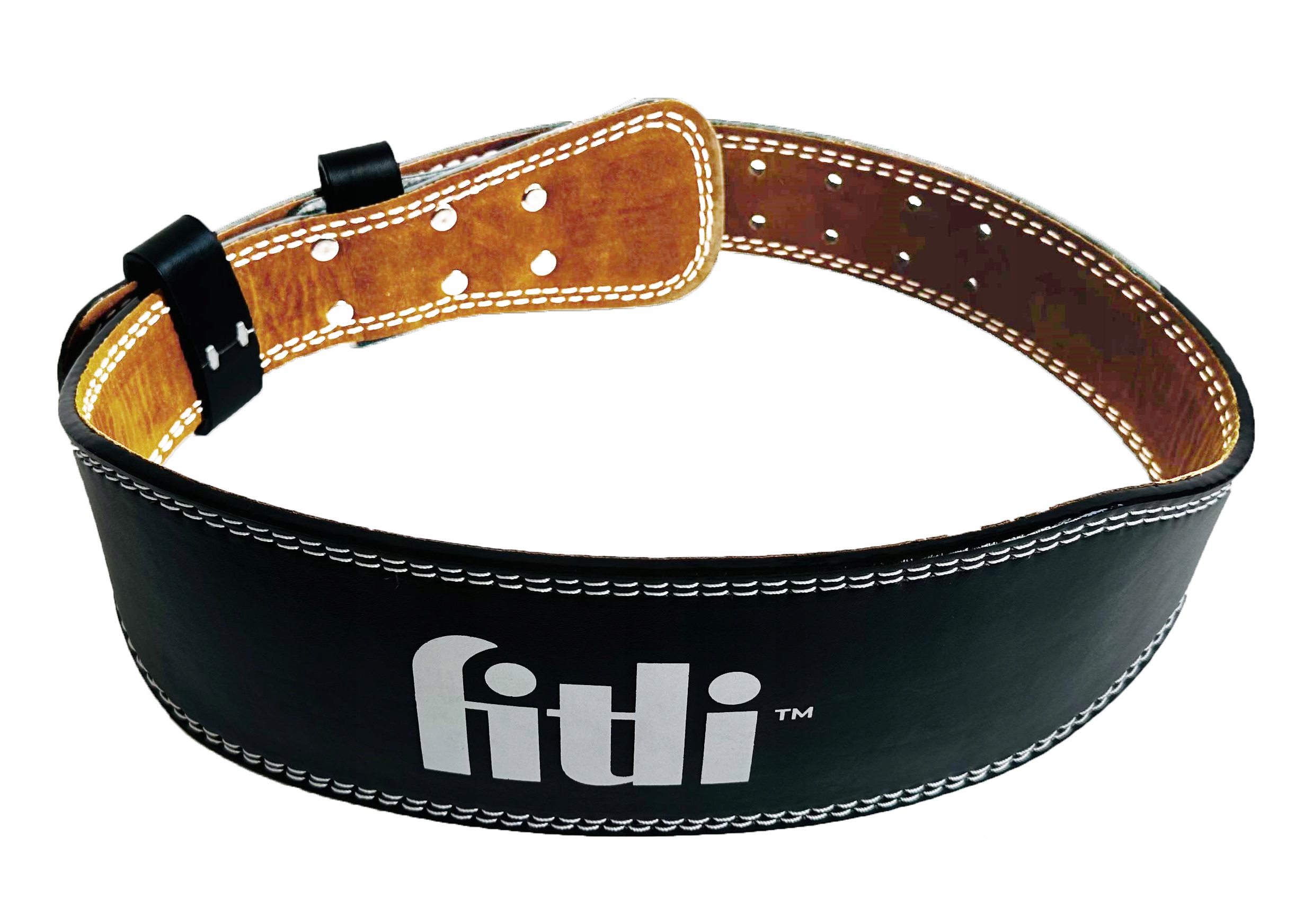 PAS LĘDŹWIOWY KULTURYSTYCZNY Treningowy DO PODNOSZENIA CIĘŻARÓW NA SIŁOWNIĘ Długość całkowita 120 cm