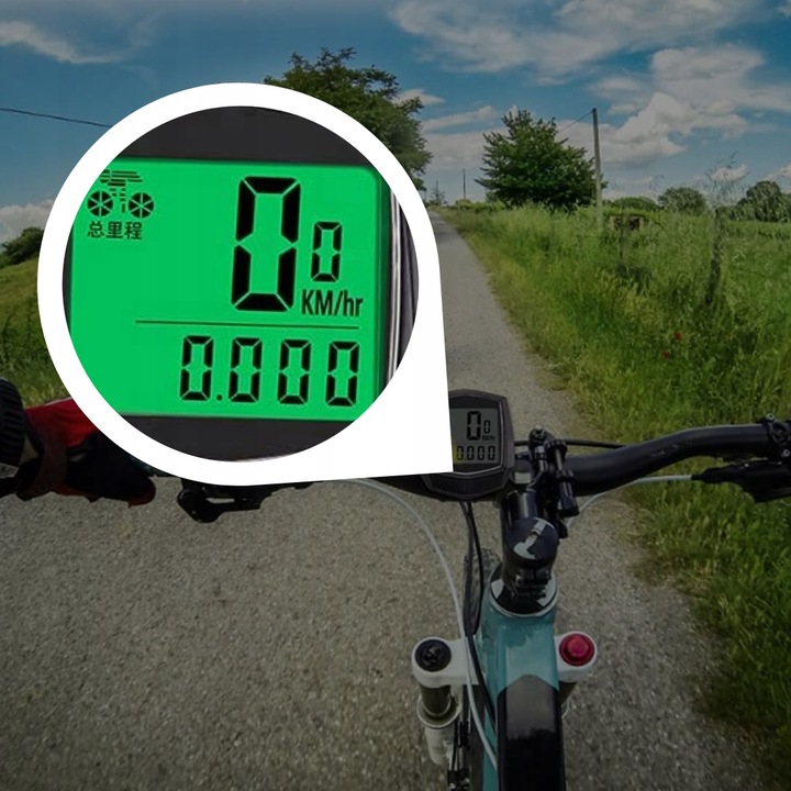 LICZNIK ROWEROWY 13 FUNKCJI LCD DO ROWERU PRĘDKOŚCIOMIERZ IP68 PRZEWODOWY Model LICZNIK ROWEROWY PRĘDKOŚCIOMIERZ DO ROWERU