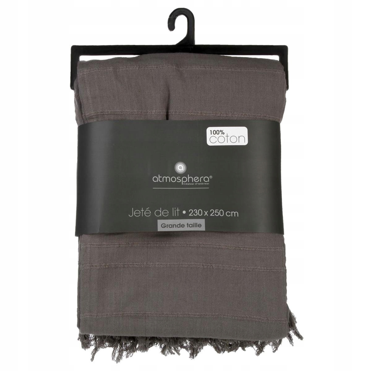 Dekorativní přehozová deka na postel grafitová