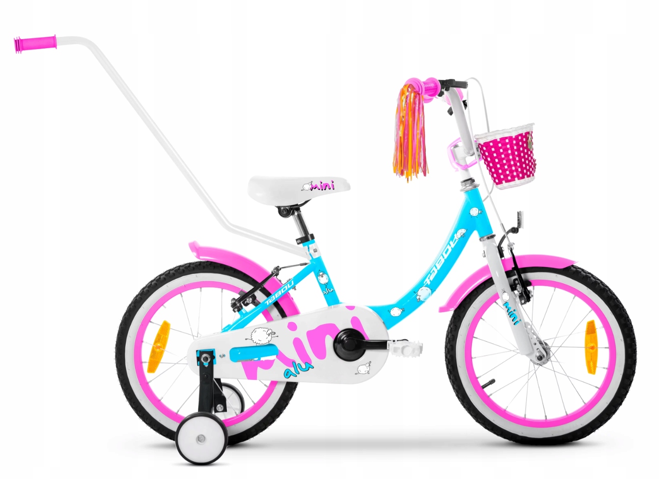 Rower dziecięcy 18" Tabou Mini Alu niebieski różowy R25