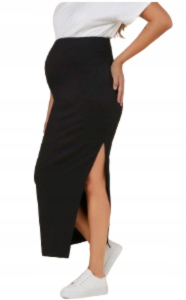 SHEIN SPÓDNICA CIĄŻOWA CZARNA GŁADKA PROSTA 38 ŁYB