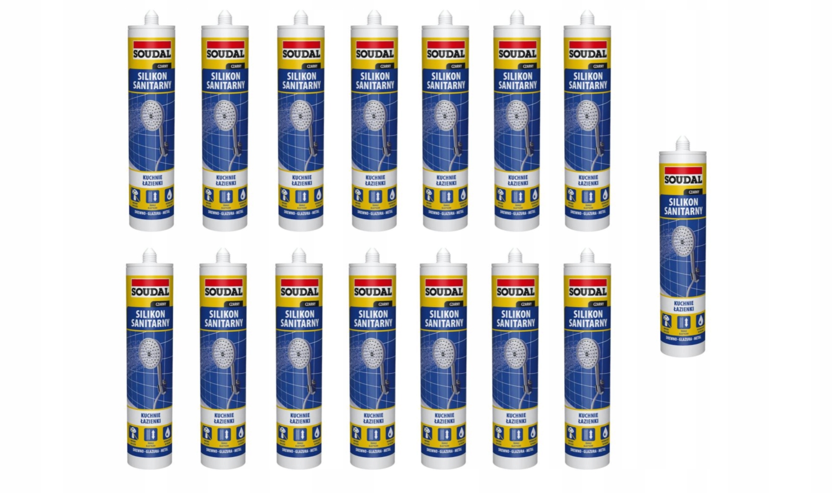 Soudal Sanitární silikon 280 ml černý 137670 karton 15ks