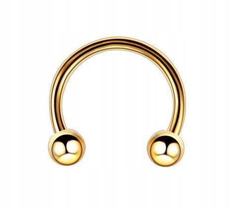 

Podkowa złota Helix Daith Tragus Warga 1,2/12/3