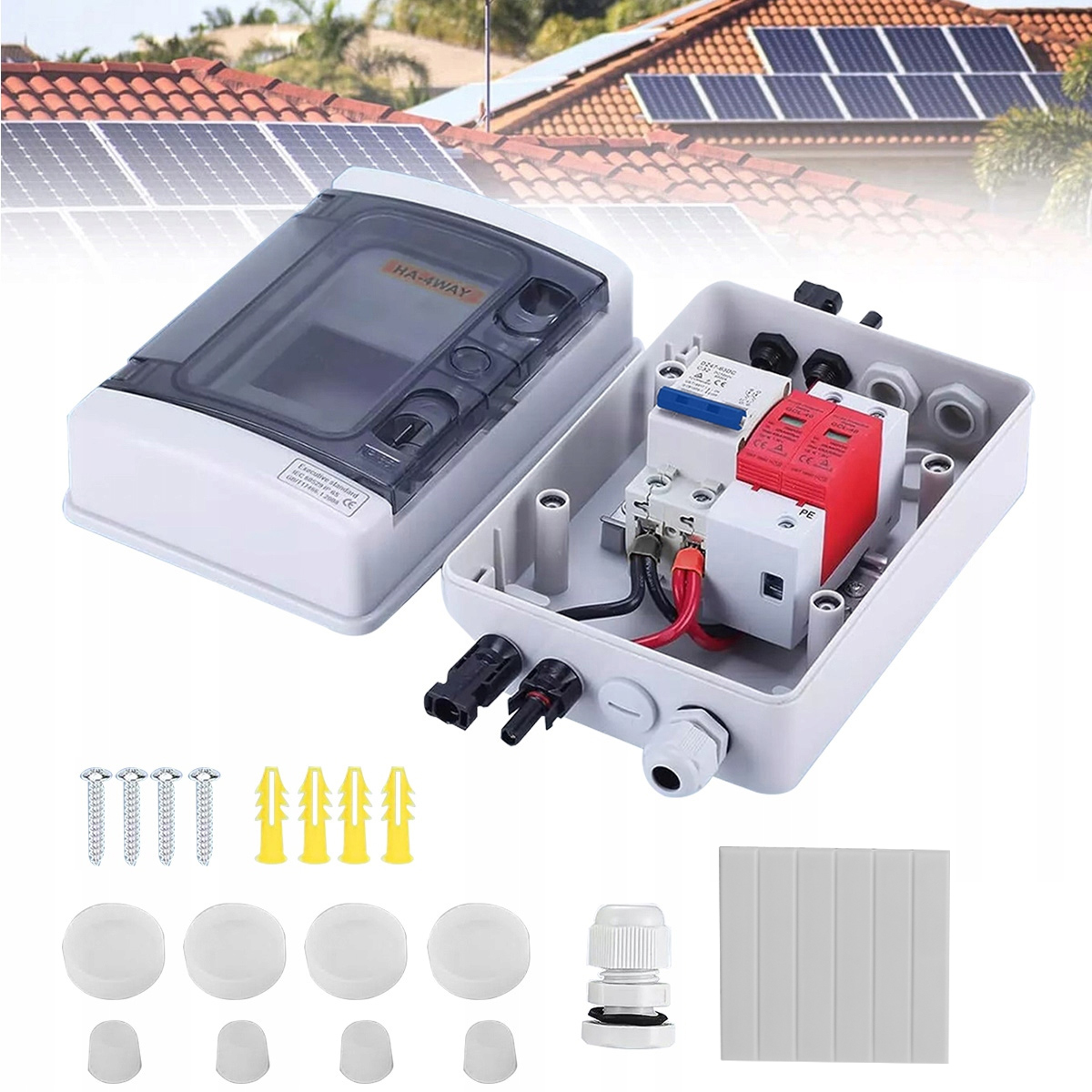 Rozdzielnica Pv 1000V DC 1 Stringi Fotowoltaika Z Ochroną Przeciwprzepięc