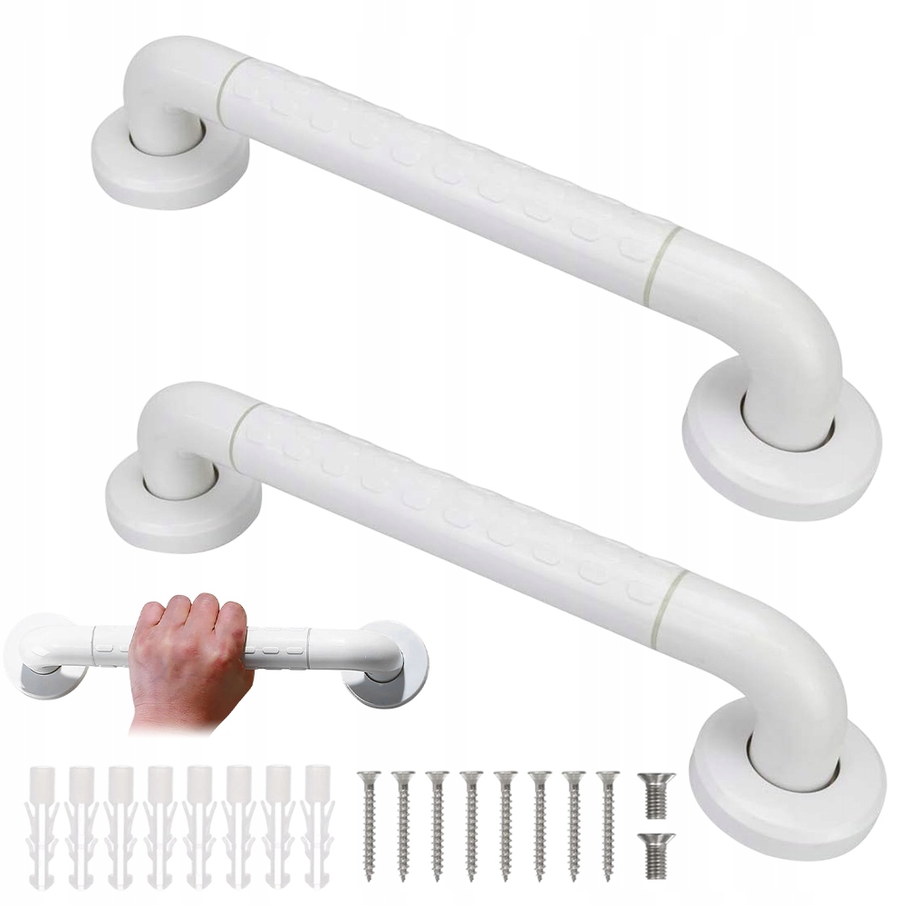 2 Poręcz Antypoślizgowa Stal nierdzewna do 39cm Wc łazienka korytarz schody