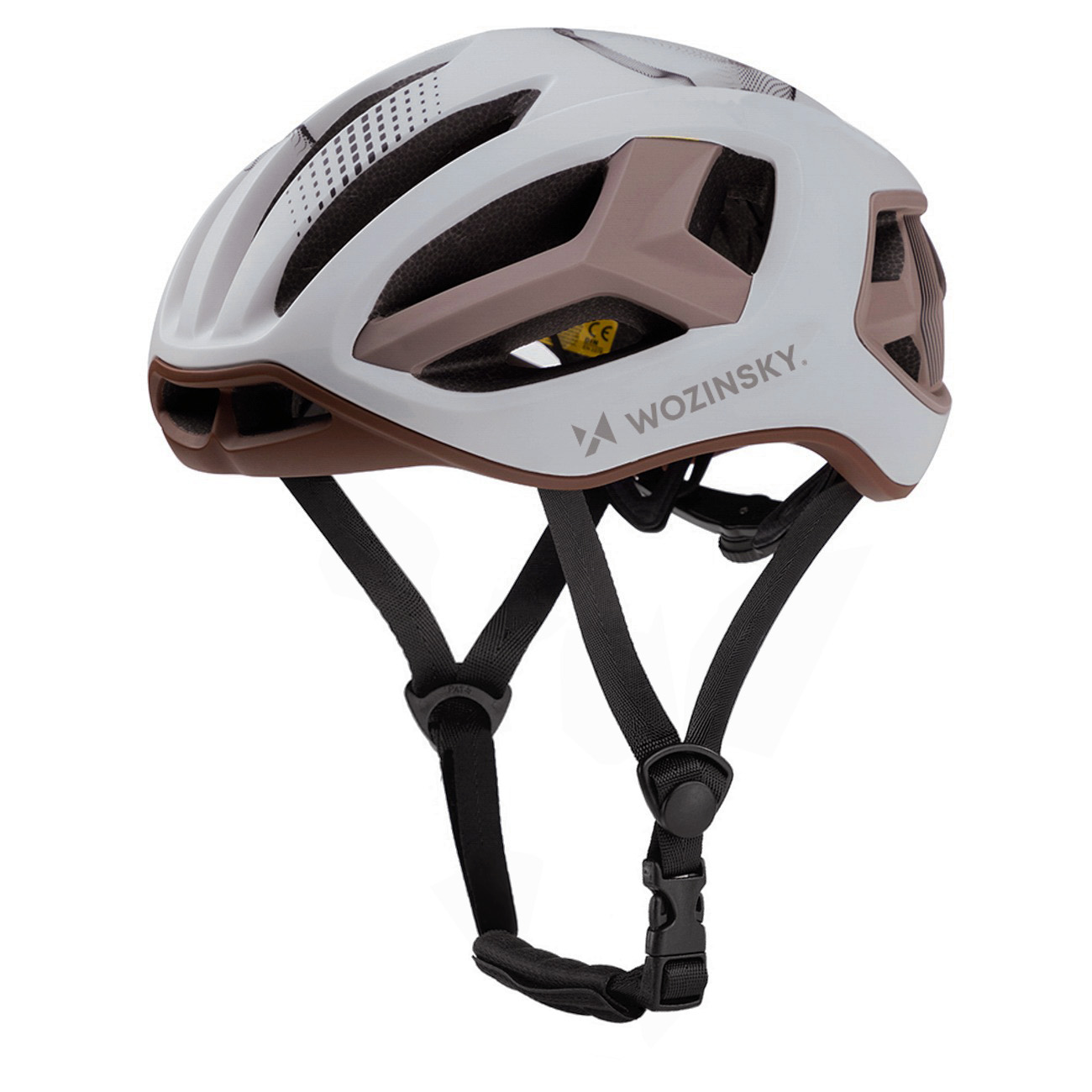 Silniční cyklistická přilba Wozinsky, ultratenká, 57-62 cm taupe