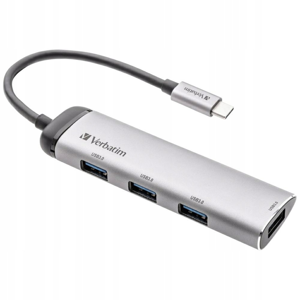 Verbatim Adapter Hub Usb-c 4xUSB-A 3.2 aluminiowy/aluminum 49147