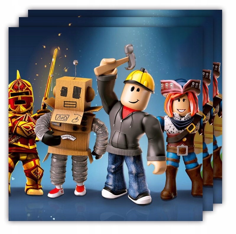 ROBLOX KUBKI TALERZYKI SERWETKI OBRUS urodziny zestaw 41szt. gamingowe game Stan opakowania oryginalne