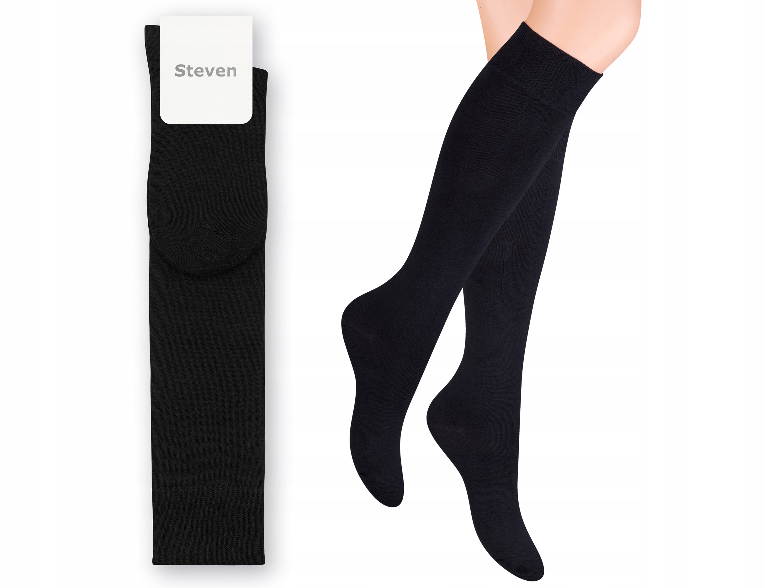 

Steven 072 Podkolanówki Damskie Czarny 32-34