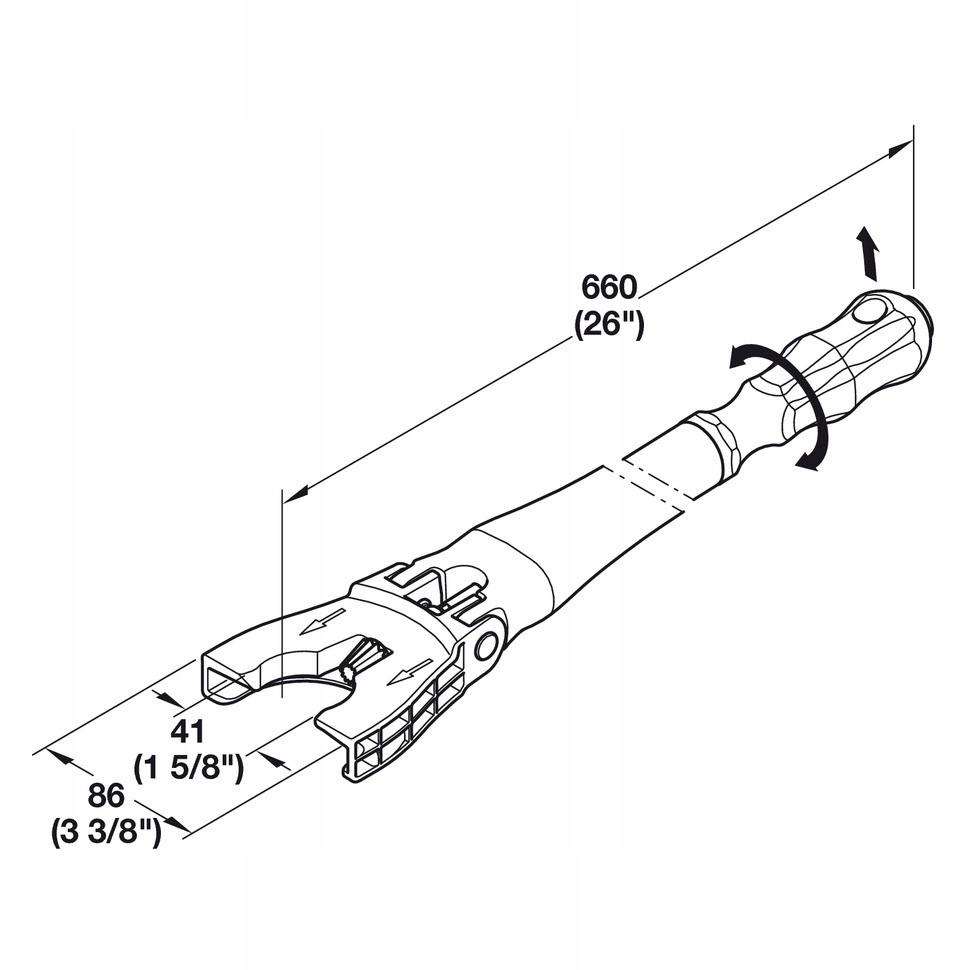 Narzędzie regulacyjne KLUCZ Axilo HAFELE 637.76.360 Model 637.76.360