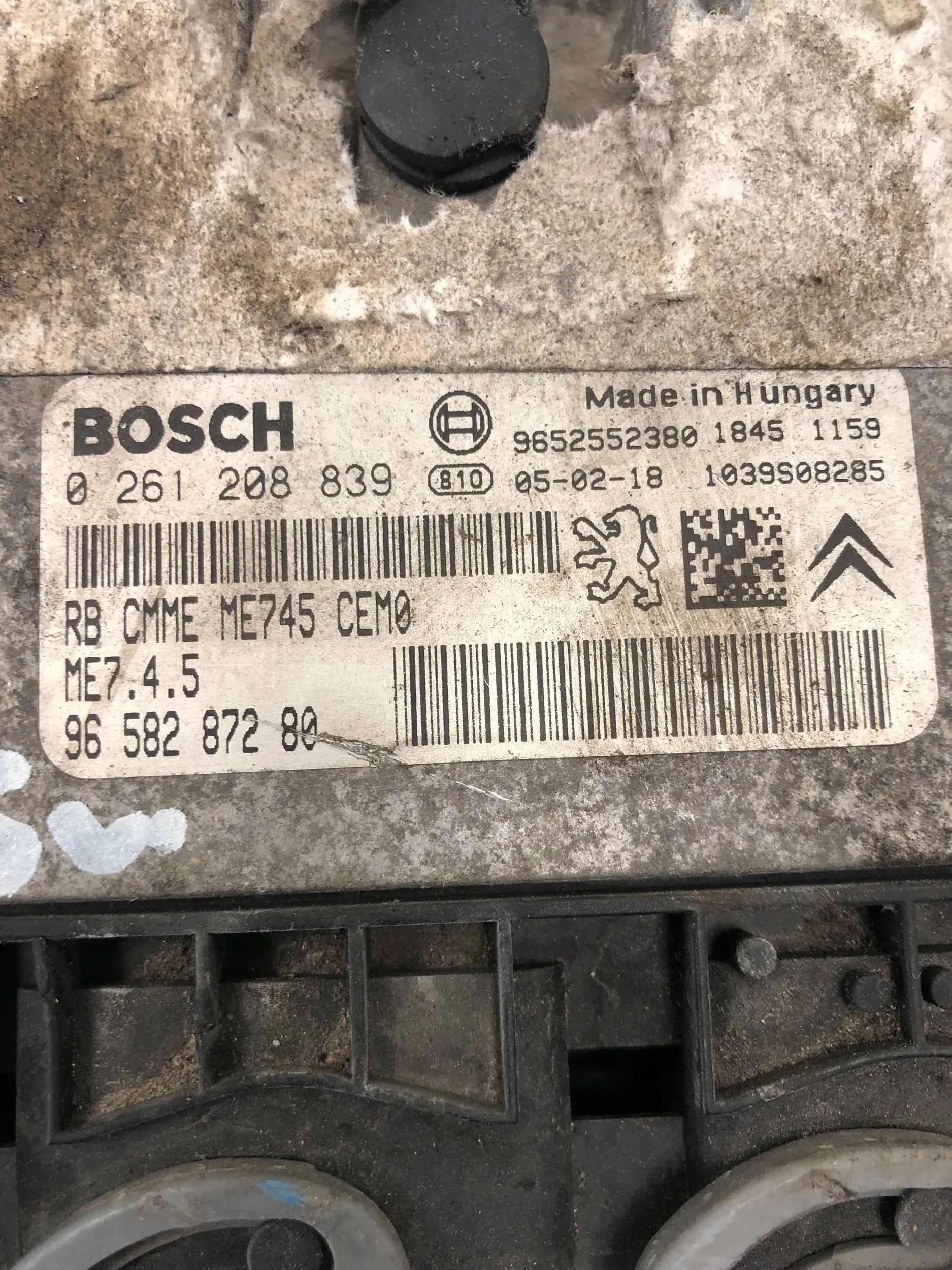computer of the engine PEUGEOT 206 CC 9658287280