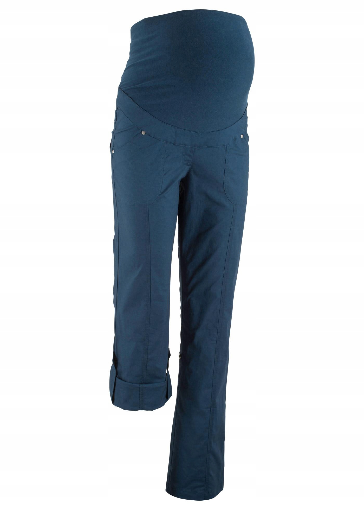 Bonprix 52 SPODNIE CIĄŻOWE PROSTE NOGAWKI