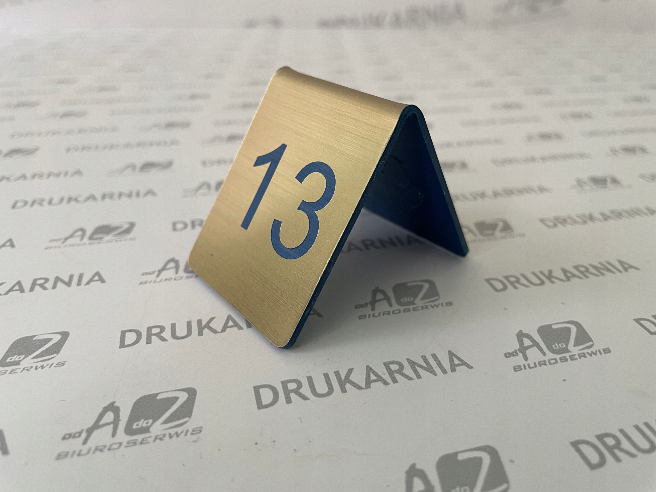 Numerek na stół do restauracji/pubu zł/niebieski Kod producenta #złotyniebieski