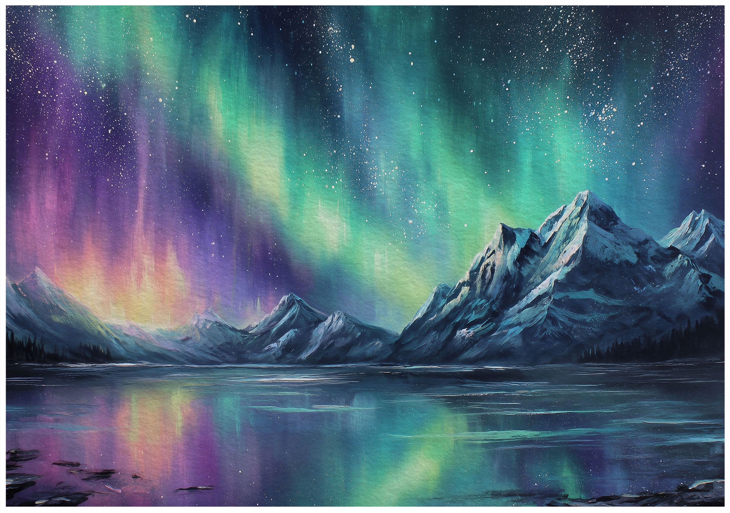 Fototapeta Hory Polární Záře Ložnice Obývací Pokoj Tapeta Vliesová 400x280