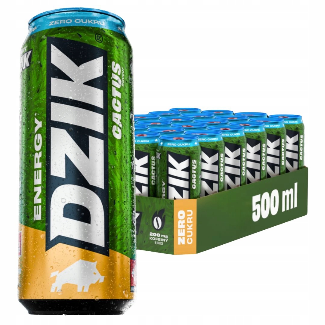 Levně Wk Dzik Energy 500 ml Cactus kaktus bez cukru energetický nápoj kofein