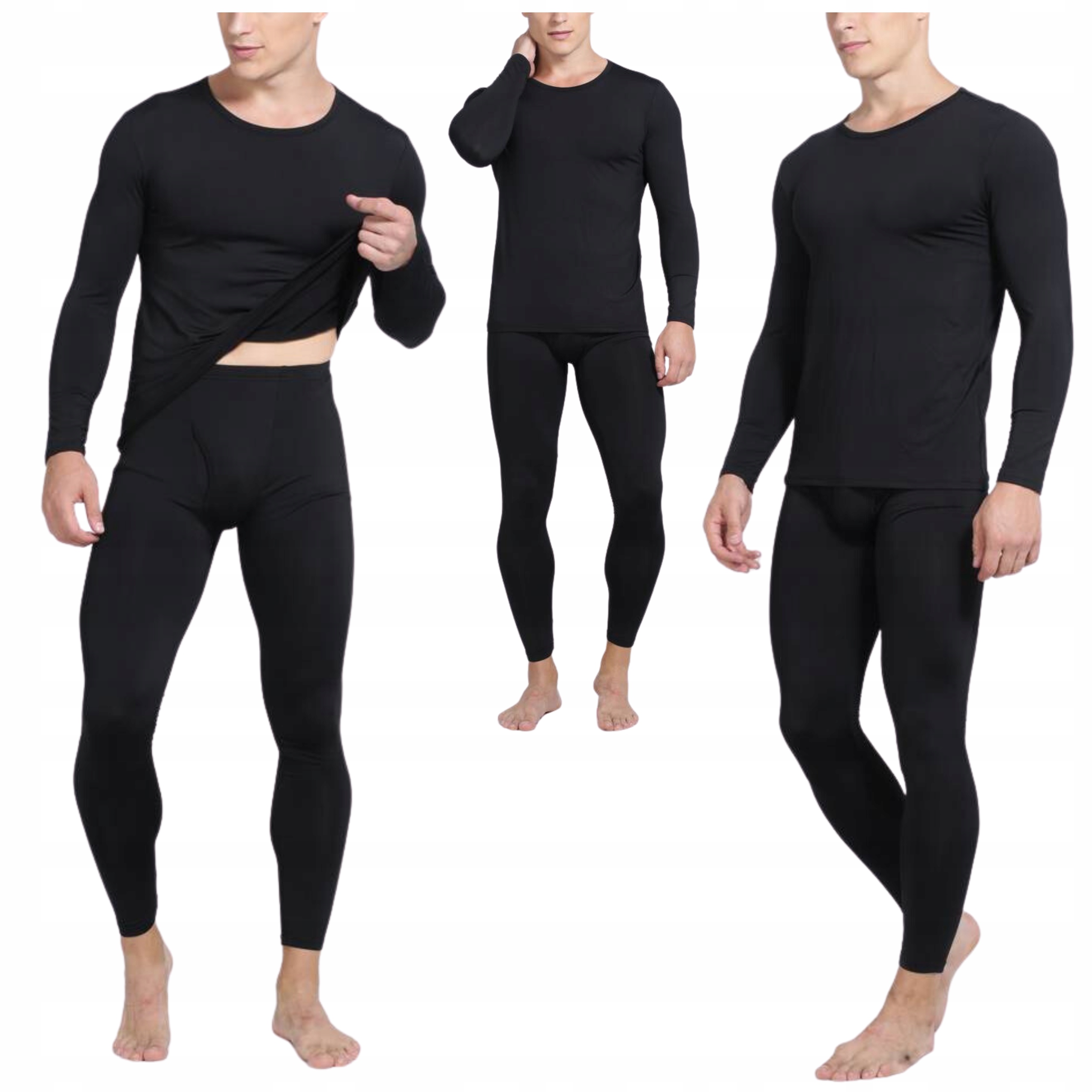 Punčochové Kalhoty Pánské Termoaktivní Přiléhavé Černé Zimní XXL/XXXL