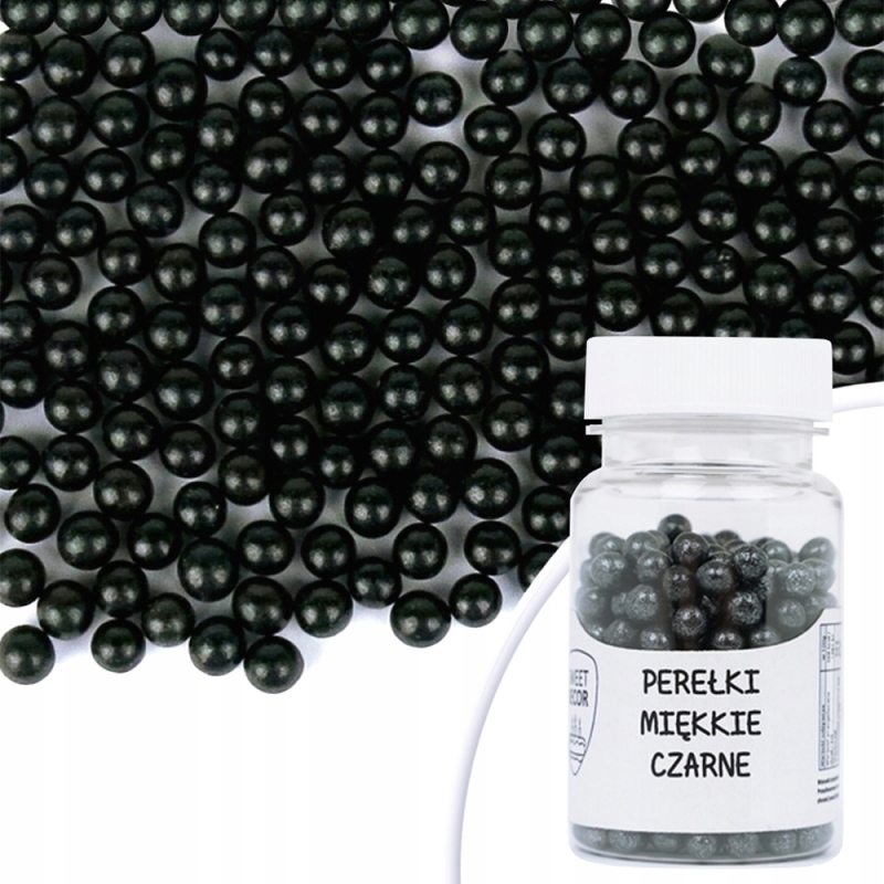 Posypka PEREŁKI MIĘKKIE CZARNE Sweet Decor, 30 g