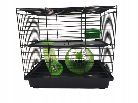 Levně klec pro křečka hlodavce s tubou a navijákem, miska