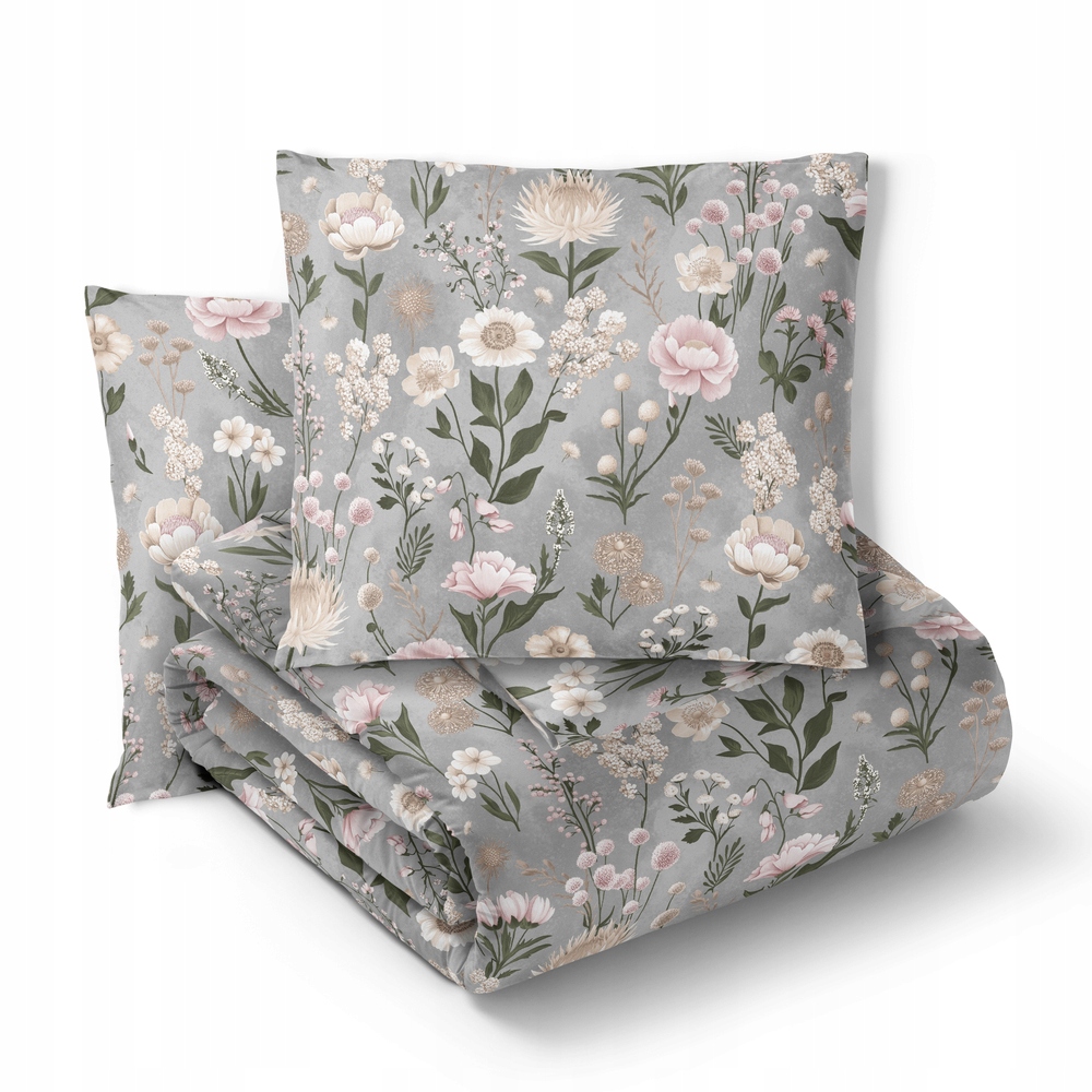 Sada Povlečení 160x200 2x 70x80, 100% Bavlna, 140 g/m2, vzor: Květinový