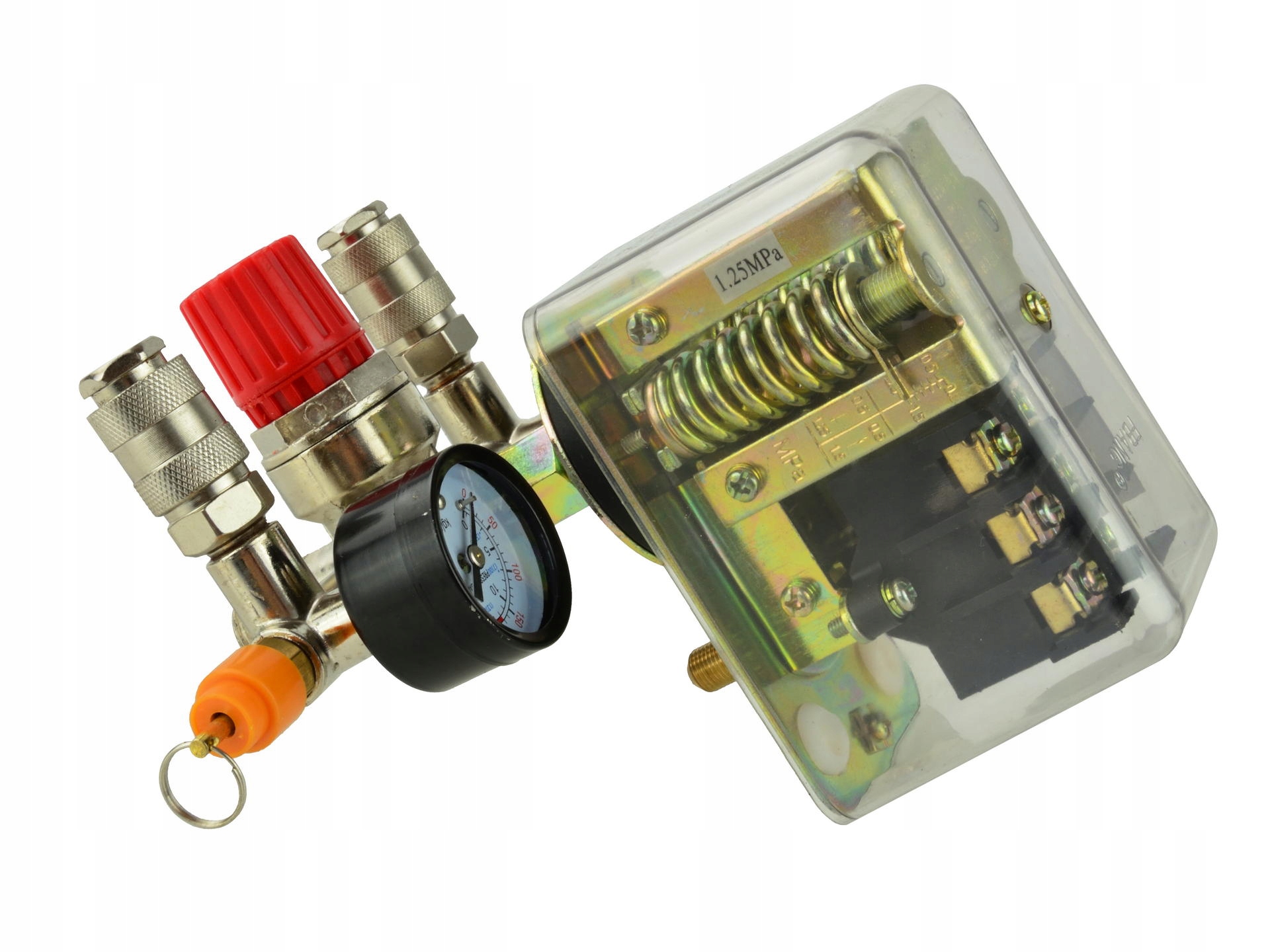 WŁĄCZNIK CIŚNIENIOWY KOMPRESORA 400V Z MANOMETRAMI EAN (GTIN) 5901477125690