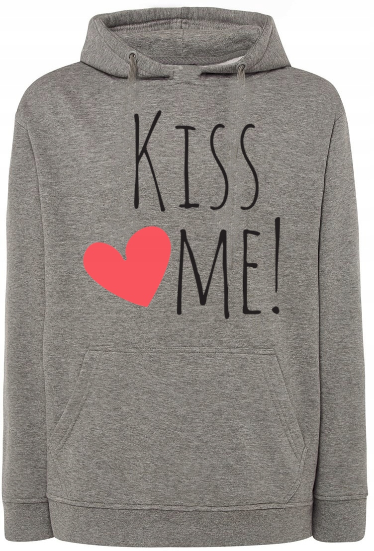 Valentýnská Mikina s potiskem Kiss Me Srdce vel. 3XL